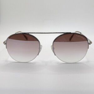 Tom Ford FT0668 Browline Shiny Palladium Sunglasses Women